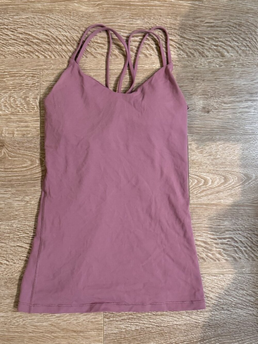 Lululemon Mauve/Purple Cross Back Sports "Create Your Calm" Tank Top